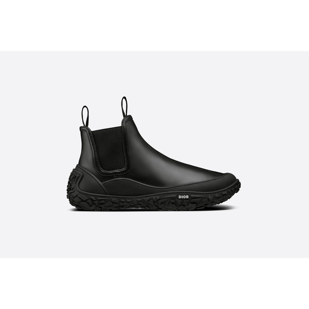Dior B28 Chelsea Boots Women 9 Black Excellent Leather Lug Sole Diorizon EU 40
